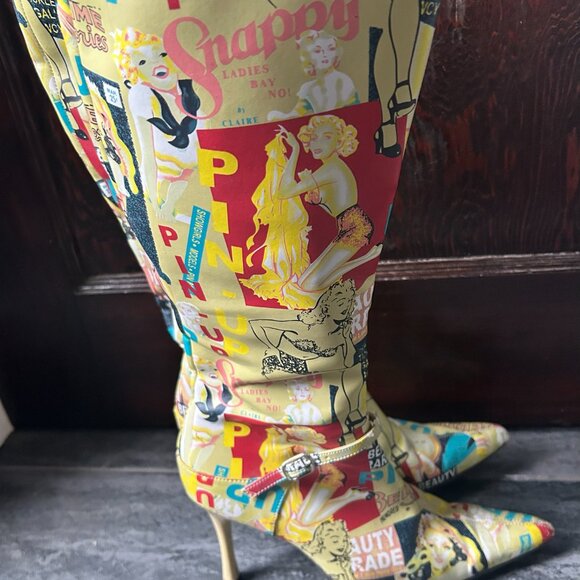 Unknown Maker - Vintage - Size 5.5 - High Heel Boots - Picture 5 of 6